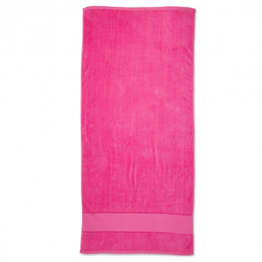 Hot Pink Terry Velour Beach Towels